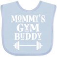 thumbnail image 3 of Inktastic Mommy Gym Buddy Fitness Gift Boys or Girls Baby Bib, 3 of 4
