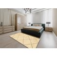 thumbnail image 5 of Ahgly Company Machine Washable Indoor Square Abstract Sun Yellow Area Rugs, 5' Square, 5 of 7