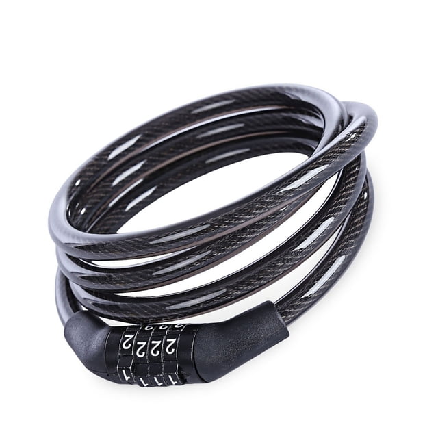 Bloqueo De Cable De Bicicleta, Resistencia A La Temperatura Compacta De 4 Dígitos Combinación Combinación De Bloqueo De Acero De Manganeso Para Bicicleta Eléctrica