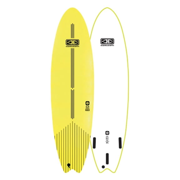 Ocean & Earth Ezi-Rider Softboard Lime Surfboard - 7'0"