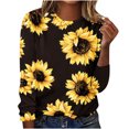 thumbnail image 2 of EQWLJWE Chemises à Manches Longues pour Femmes Liquidation Mode Femme Décontractée Col Rond Blouse Imprimée T-Shirt Manches Longues Vêtements d'Automne pour Femmes, 2 of 4
