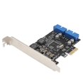 thumbnail image 2 of Pci-E De Escritorio De 4 Puertos A Usb3.0 Tarjeta Adaptadora De Expansión De Interfaz Dual Frontal De 19/20 Pines Minnieouse EL008011-00, 2 of 6