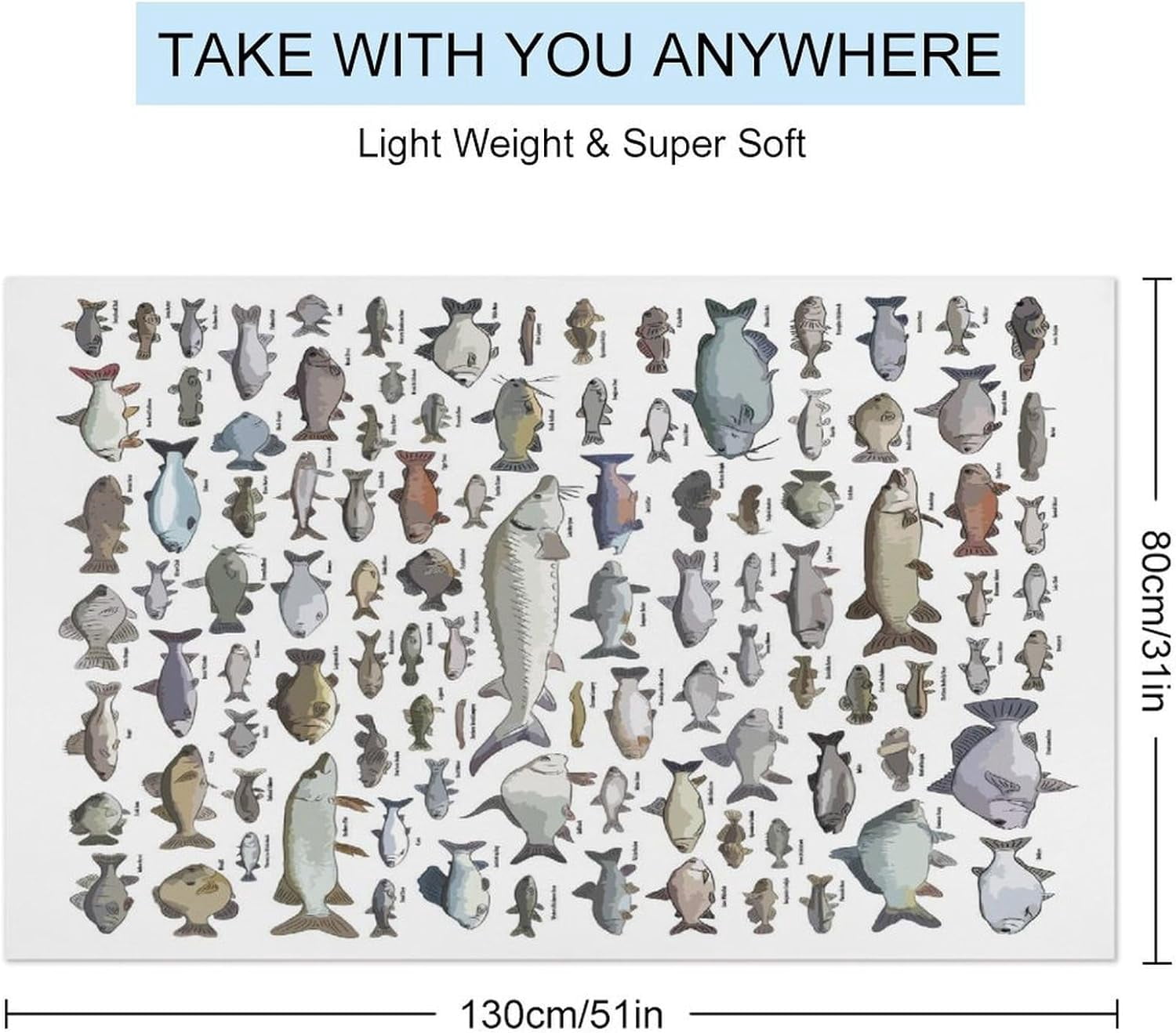 Men Women for Sea Fish Pattern Bath Towel, Beach Towel, Large Pool Towels, Quick Dry Bath Towel, Light Travel Towel, Blankets, Throw Blanket for Couch