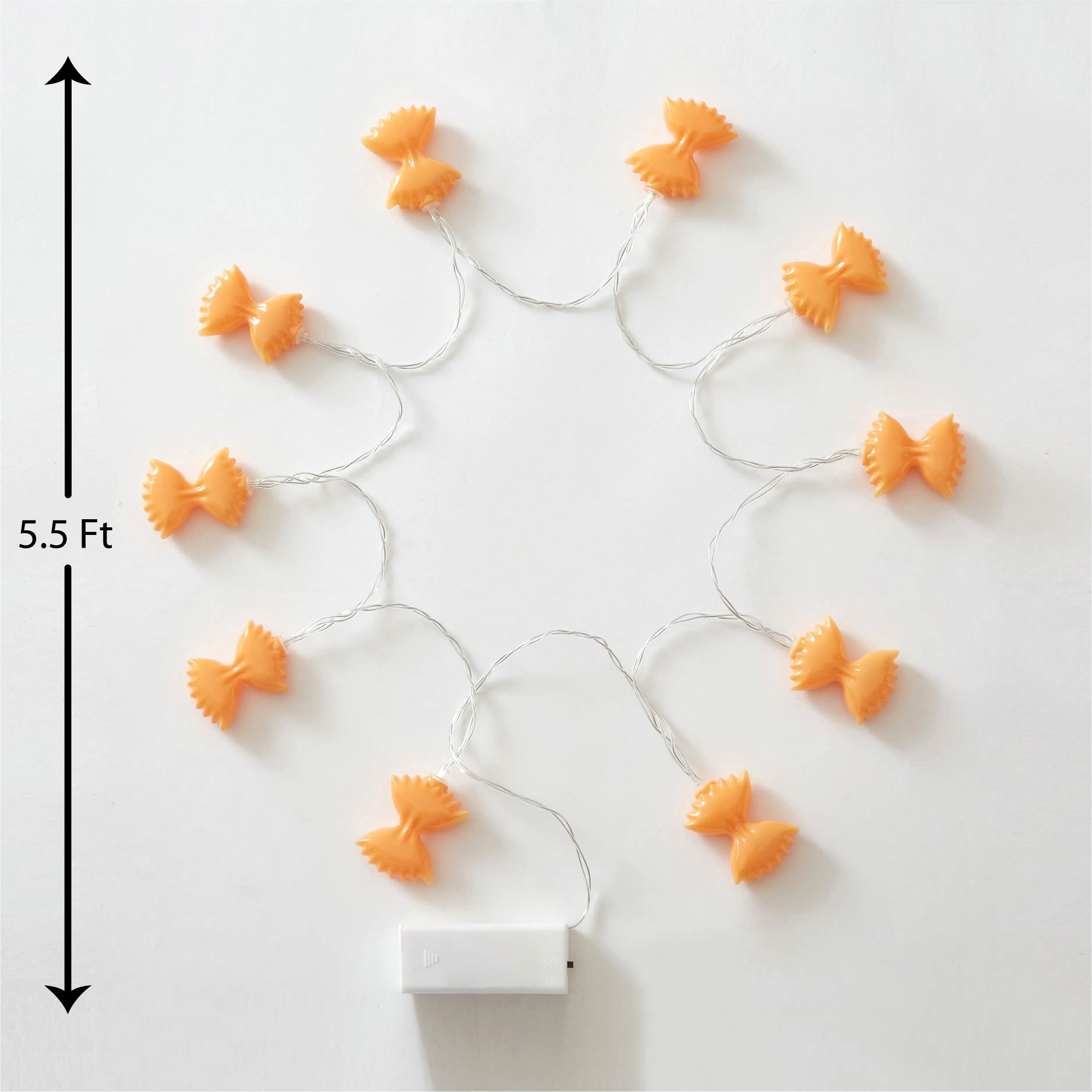 Urban Shop Indoor 5.5' Battery Operated Bowtie Figural LED String Lights
