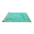 thumbnail image 2 of Ahgly Company Machine Washable Indoor Rectangle Persian Turquoise Blue Traditional Area Rugs, 4' x 6', 2 of 4