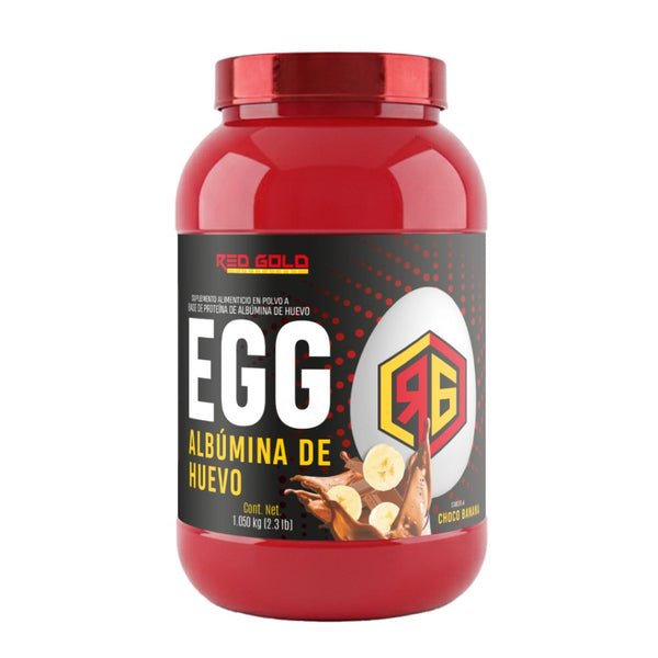 Proteína de Clara de Huevo RedGold Choco Banana 1050g 30 Serv