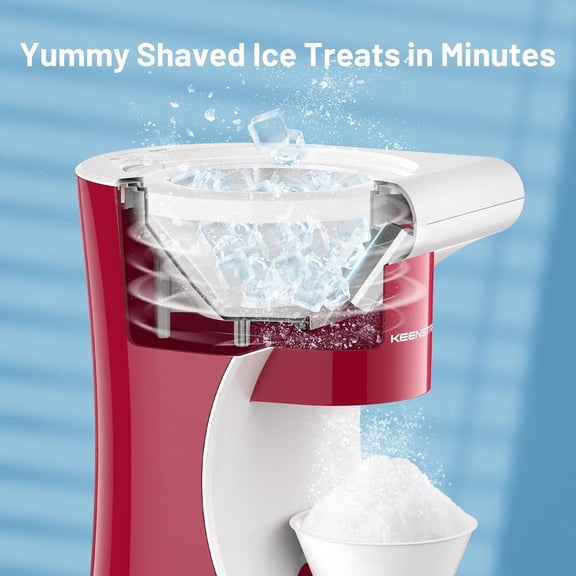 Snow Cone Shaved Ice  with 3 Reusable Cups, Table-Top Slushie Maker for  Cocktails and