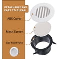 2 Packs Soffit Vents 4 Inch Vent Cover - Round Vent Cover with Built-in ...