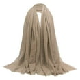 thumbnail image 2 of Bufanda Arrugada de Las Mujeres Bufanda Arrugada Musulmana Hijab Bufanda Larga Del para proteger Paquete de 2 Jinwen Bufanda de algodón suave para mujer, 2 of 8