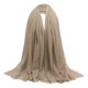 thumbnail image 1 of Bufanda larga suave para mujer Chal liso plisado Hijab Chal de cabeza judía en la cabeza Marrón claro jinwen Bufanda de algodón suave para mujer, 1 of 7
