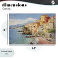 thumbnail image 4 of Stupell Industries Transitional Colorful Coastal Town by Sea Canvas Art, 24 x 16, by Creative Studio, 4 of 8