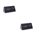 thumbnail image 3 of Cateissary Práctico reloj de escritorio digital con alarma personalizada y visualización de fecha Despertadores digitales LED negro negro 2Conjunto, 3 of 6