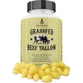 thumbnail image 1 of Ancestral Suplementos Cápsulas de sebo de res alimentadas con pasto, 3000 mg, suplemento nutritivo de grasa renal que respalda los huesos, dientes, encías, piel, salud inmune y general, sin OGM, 180 c, 1 of 5