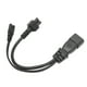thumbnail image 4 of Cable de alimentación IEC320 C14 macho a C5 C7 hembra 1 en 2 salida 10A 250V Cable adaptador de extensión de alimentación impermeable para monitores LCD, 4 of 8