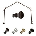 thumbnail image 2 of Domovina Arya 13/16" 4 Sided Bay Window Single Curtain Rod-Color:Antique Brass, 2 of 2