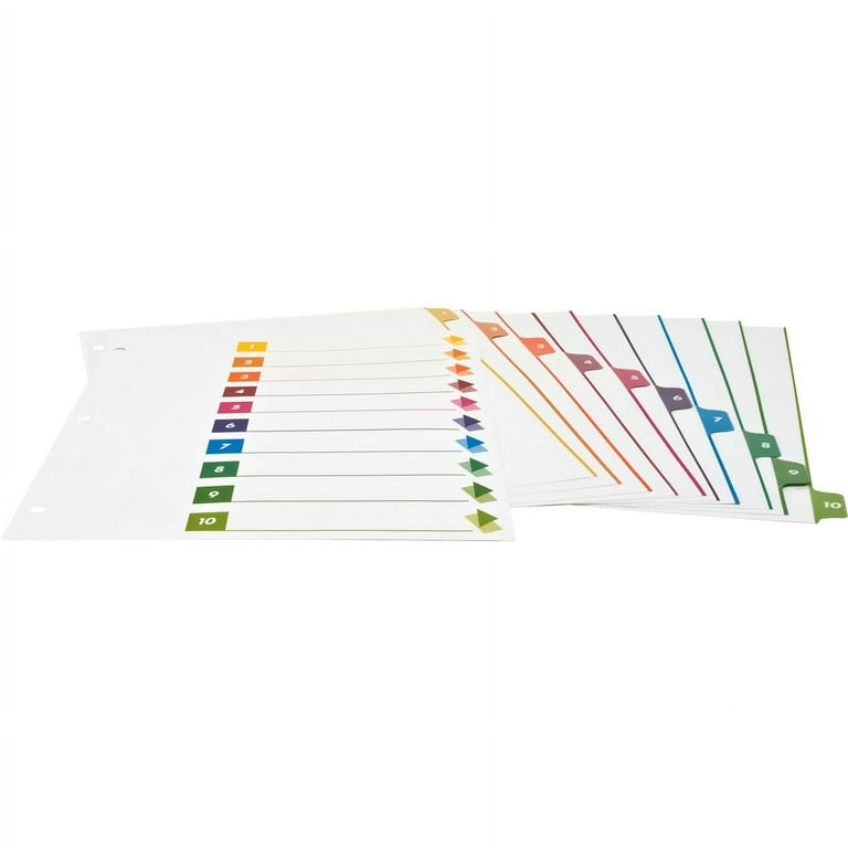 Business Source Straight Collated Print-on Tab Divider - Print-on Tab(s) - 5 Tab(s)/Set - 9 Business Source Straight Collated Print-on Tab Divider - Print-on Tab(s) - 5 Tab(s)/Set - 9