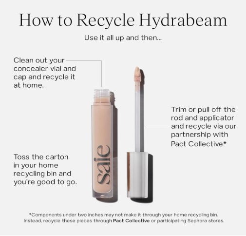 Saie Hydrabeam, 0.2oz Brightening & Hydrating Under Eye Concealer - HB Five