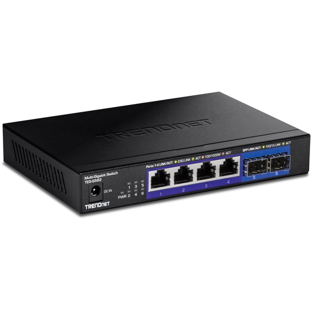 Conmutador Ethernet de red TRENDnet TEG-S562 de 6 puertos y varios gigas