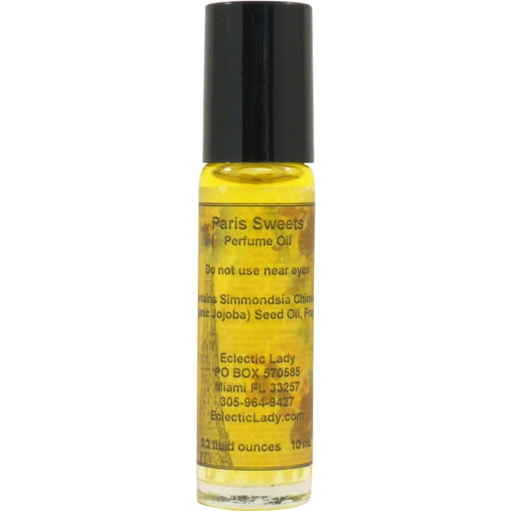 Paris Sweets Perfume Oil, 0.3 Oz Portable Roll-On Fragrance