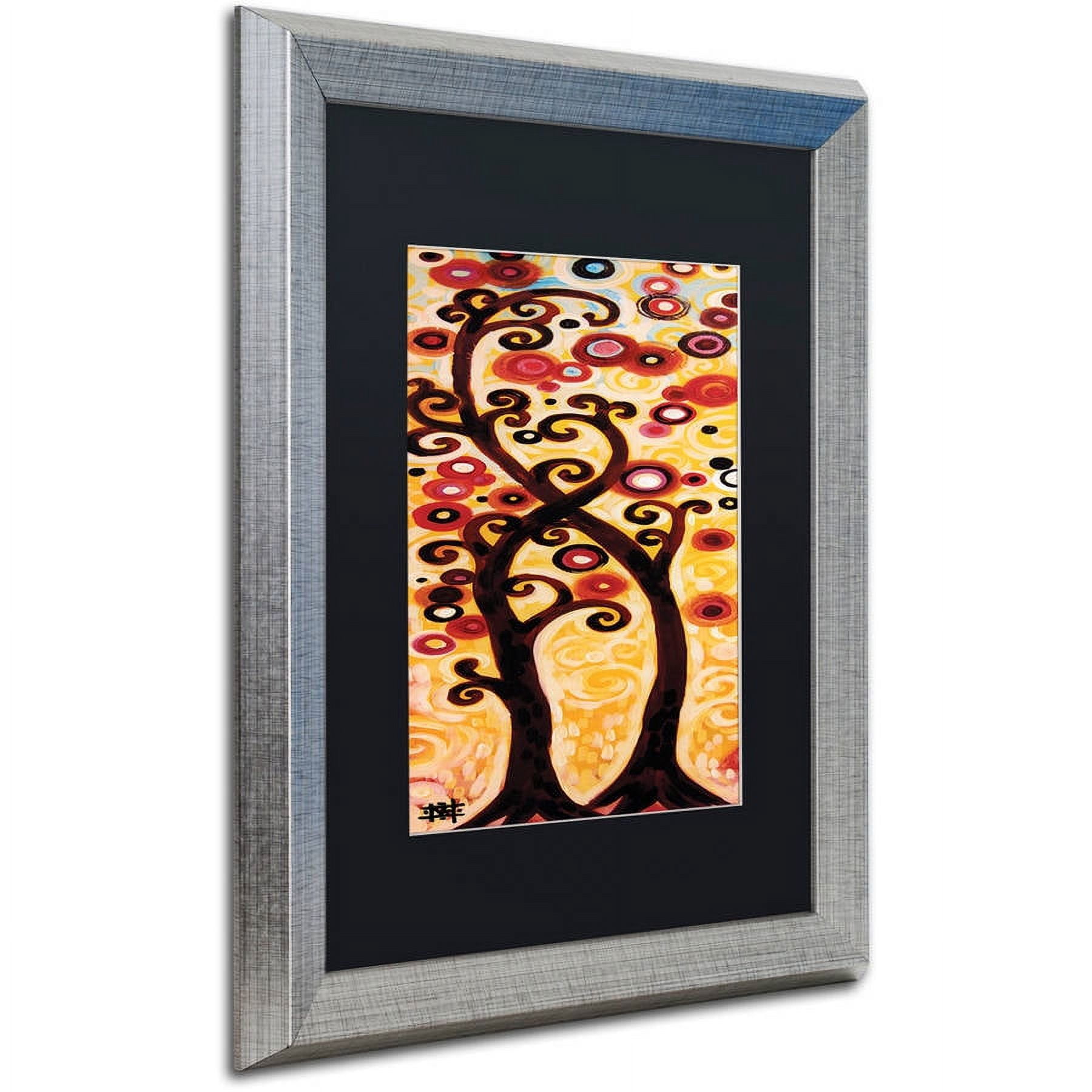 Trademark Fine Art "12" Canvas Art by Natasha Wescoat, Black Matte, Silver Frame