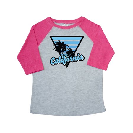 

Inktastic California with Triangle and Palm Trees in Blue Gift Toddler Boy or Toddler Girl T-Shirt