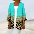 thumbnail image 1 of OUSITAID Cardigan pour Femmes Mode Décontractée Rétro Imprimé Léger Longueur Moyenne Veste Cardigan Noir L, 1 of 6