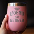 thumbnail image 3 of Bevvee Insulated Wine Tumbler 12 oz Legend Has Retired Retirement Gifts Tumblers, 3 of 4