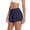 Navy, variant on Women's 2 in 1 Flowy Athletic Shorts Quick Dry Nylon Elastic Waist Drawstring Running Yoga Gym Workout Casual Shorts with Pockets, XS-XXL