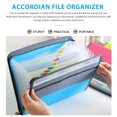 thumbnail image 3 of Soimiss Zipper Expandable Folder Document Organizer Plastic Black 1Set for Professionals, 3 of 5
