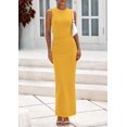 thumbnail image 3 of Vestido largo PRETTYGARDEN para mujer, boda de verano, invitada, amarillo, 3 of 9