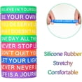 thumbnail image 3 of 60 Pieces Motivational Quote Rubber Wristbands Colored Inspirational Silicone Bracelets Stretch Unisex Wristbands for Women Men Gifts, 20 Styles, 3 of 7