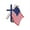 Flag, variant on Extel Pewter Dad "Drive Safely" Cross Sun Visor Clip for Dad Car Truck