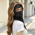 thumbnail image 5 of Full Face Sun Mask for Women Breathable UV Protection with Neck Coverage, Summer Outdoor Mask Black Free size(Free Size), 5 of 6