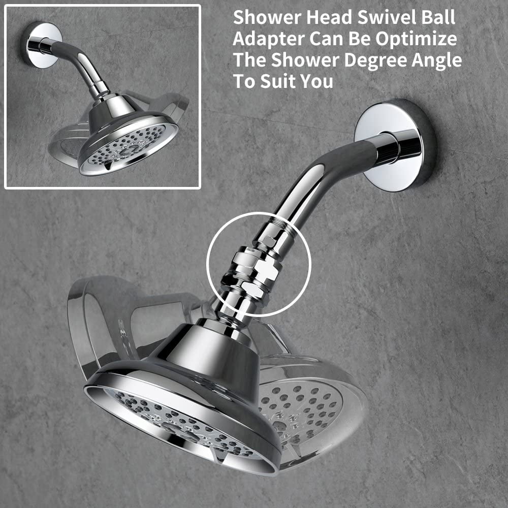 Shower Head Connector Brass Shower Head Swivel Adapter – Adjustable ...
