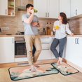thumbnail image 6 of 2-Piece Kitchen Mat Set Non Slip Washable Floor Mats Decorative Rugs for Kitchen Sink Laundry Cute White Rabbit, 6 of 7