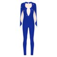 thumbnail image 5 of Traje de gimnasia y patinaje para mujer, mono clásico de Ballet con diamantes de imitación brillantes, mono de malla transparente con abertura en la espalda, 5 of 5