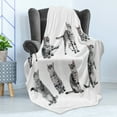 thumbnail image 4 of Cat Soft Flannel Fleece Throw Blanket, Collage of a Inquisitive Striped Shorthair Furry Playful Pussy Posing Art Print, Cozy Plush for Indoor and Outdoor Use, 70" x 90", Grey White, by Ambesonne, 4 of 5