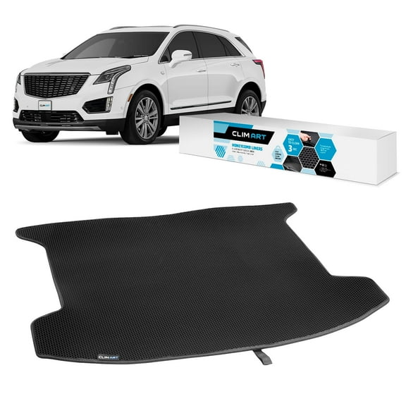 CLIM ART Cargo Liner for Cadillac XT5 2017-2026 Custom Fit Trunk Mat, with Honeycomb Dirtproof & Waterproof Technology - All-Climate, Heavy Duty, Anti-Slip Cargo Liner, Luggage - FL01117095
