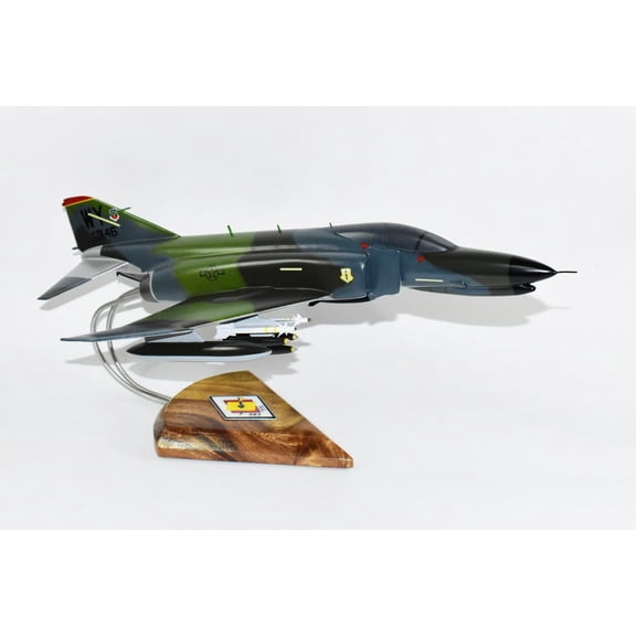 563d Fighter Squadron F-4E Model, 1/42 (18") Scale, Mahogany, McDonnell Douglas
