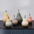 thumbnail image 2 of Nordic Ceramic Pear Figurine Ornament Decorative Fruit Sculpture Statue Creative Collectible for Home Cabinet Party Table Decor (White 6.5cmx11cm), 2 of 7
