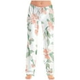 thumbnail image 2 of SDNall Pajama Pants for Women with Elastic Waistband and Drawstring, Printed Full-Length Lounge Pants with Pockets for Sleeping and Lounging, 2 of 5