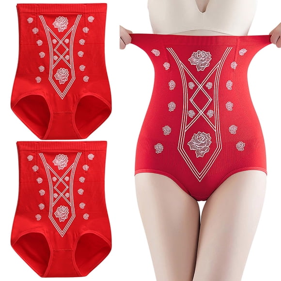 Outfmvch Culottes Sculptantes pour Cuisses Culottes Sculptantes Taille Haute Pantalons Sculptants Sans Trace Fesses Gaine Amincissante Chaud Yoga Fajas Court Réducteur Contrôle du Ventre Vêtements Sculptants (Liquidation) Rouge TG