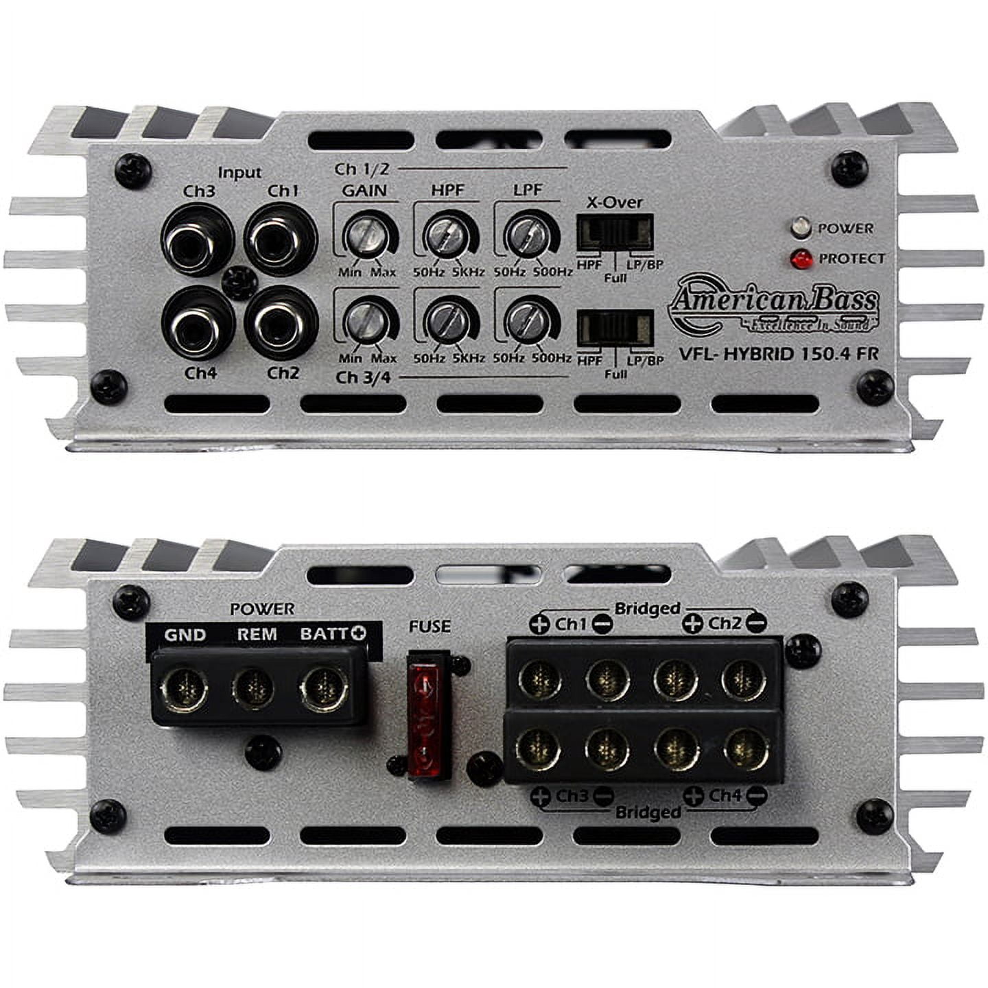 American Bass VFL-150.4 VFL Series 4 Channel 600 Watts Max Power Amplifier