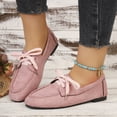 thumbnail image 5 of Willtoo Womens Lace‑Up Loafers British Style Lightweight Flat Casual Shoes Soft Non‑Slip Slip‑On Walking Shoes for Daily Office Wear, 5 of 5