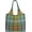 O'brien Clan Tartan Irish Plaid, variant on Canvas Tote Bags Multipurpose Reusable Shoulder Bags with Large Capacity, Ideal for Shopping, Grocery