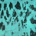 thumbnail image 1 of Ahgly Company Indoor Square Abstract Turquoise Blue Modern Area Rugs, 7' Square, 1 of 4