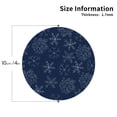 thumbnail image 3 of Balery 4 Pcs Snowflake Dark Blueleather Coasters Set, Drink Table Cup Coasters For Living Room Kitchen Coffee Decor, 3 of 9
