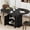 Black, variant on WARAYZ 43.3–59in Extendable Dining Table, Wood Expandable Design with Hidden Storage, Rectangular Space-Saving Grey