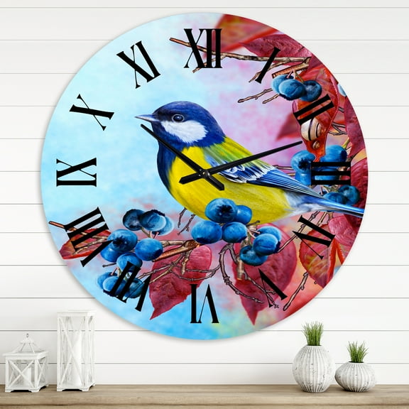 Designart 1 in Quartz Farmhouse Wall Clock