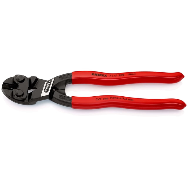 KNIPEX 71 41 200 SB CoBolt© Cortapernos compacto recubierto de plástico acabado pavonado 200 mm